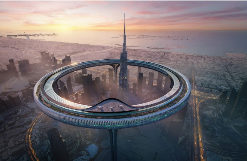  Concept image for the Downtown Circle, which would surround the Burj Khalifa in Dubai (photo credit: ZNERA SPACE, PICTOWN ARCHITECTURAL VISUALS)