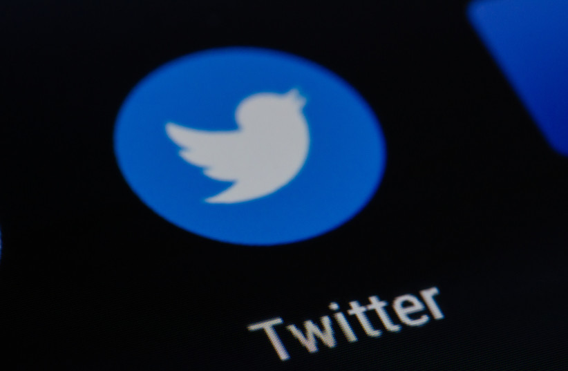  The Twitter icon on a cellphone.  (photo credit: DREAMSTIME/TNS)