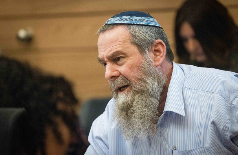  MK Avi Maoz attends an Arrangements Committee meeting at the Knesset, the Israeli parliament in Jerusalem, on June 21, 2021. (credit: YONATAN SINDEL/FLASH90)