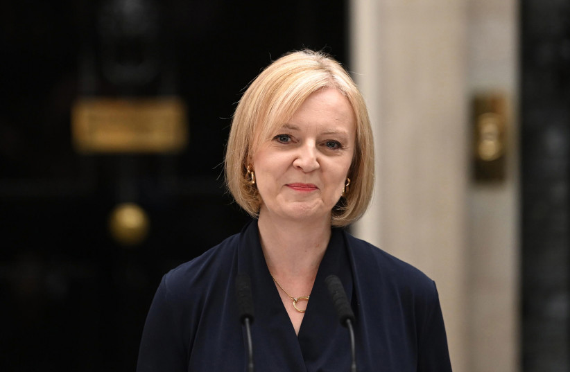 UK Prime Minister Liz Truss gives her first speech at Downing Street, London, UK, Sept. 6, 2022. (photo credit: Leon Neal/Getty Images)