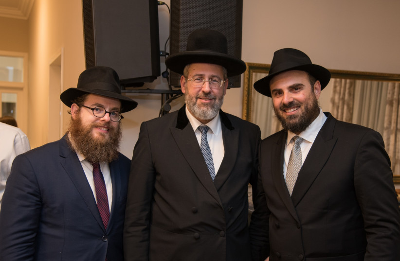  Rabbi Shlomo Köves, Rabbi David Lau and Rabbi Shmuel Feigen. (credit: Dániel Kádár)