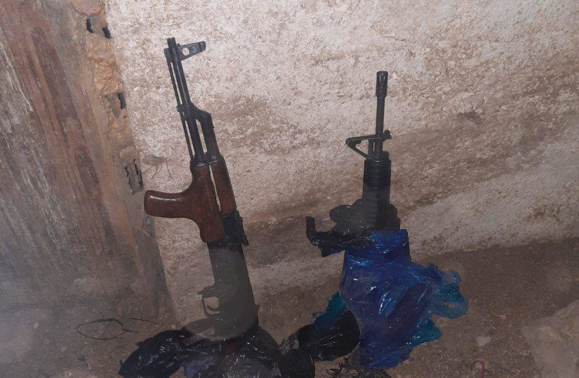 The weapons seized by the Shin Bet (credit: SHIN BET)