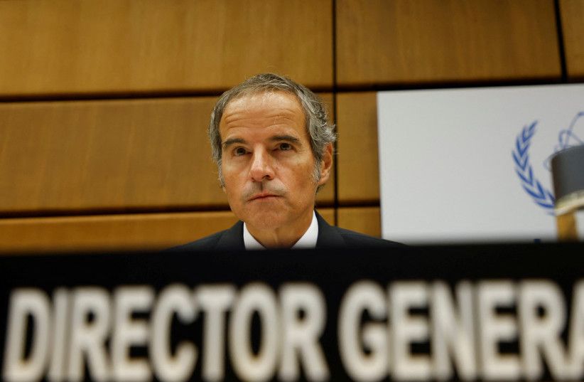  International Atomic Energy Agency (IAEA) Director-General Rafael Grossi attends an IAEA Board of Governors meeting in Vienna, Austria, September 12, 2022 (photo credit: REUTERS/LEONHARD FOEGER)