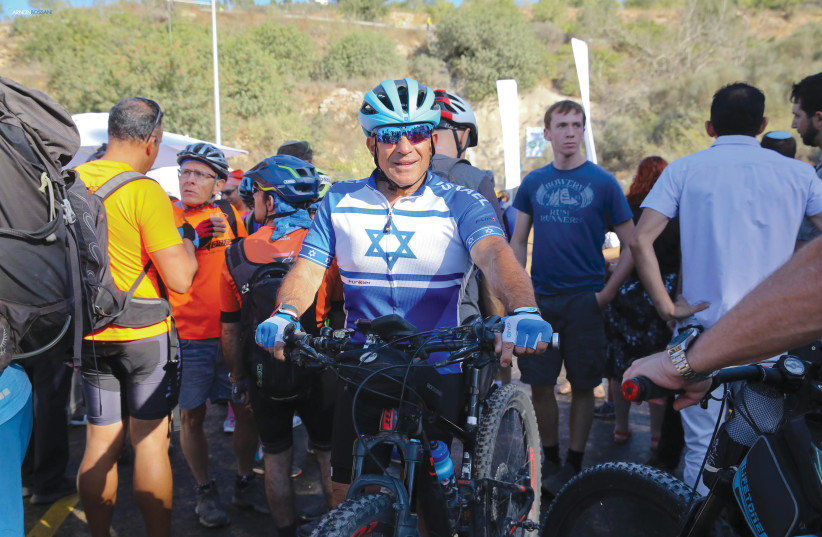  BEAMING VETERAN Jerusalemite cyclist Ruby Katz at the opening. (credit: ARNON BOSSANI)