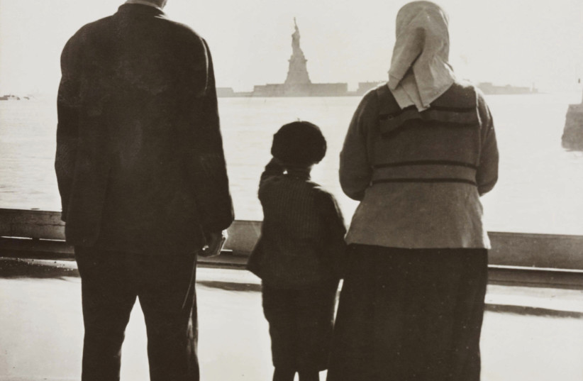  THE STATUE of Liberty seen from Ellis Island.  (photo credit: LIBRARY OF CONGRESS)