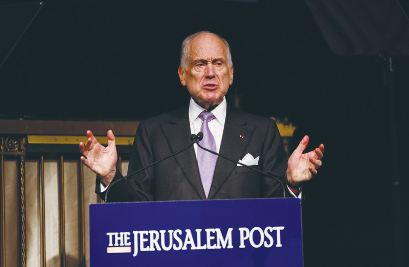 RON LAUDER, president of the World Jewish Congress, addresses the Jerusalem Post Conference in New York City this week.  (photo credit: MARC ISRAEL SELLEM/THE JERUSALEM POST)