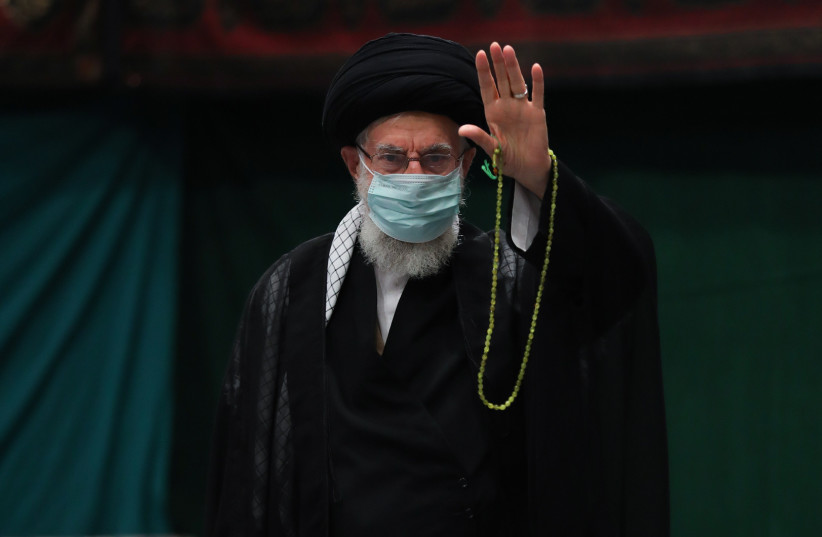  Iranian Supreme Leader Ali Khamenei at an Arba'een ceremony in Iran, September 17, 2022 (photo credit: KHAMENEI.IR)