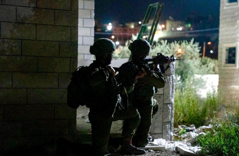  Israeli security forces operating in the West Bank, September 17, 2022. (photo credit: IDF SPOKESPERSON'S UNIT)
