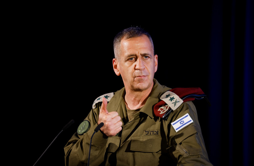  IDF Chief of Staff Aviv Kochavi speaks during a ceremony on the second night of the Jewish holiday of Hanukkah, at the Nativ program on the Kiryat Moriah campus in Jerusalem, November 29, 2021 (photo credit: OLIVIER FITOUSSI/FLASH90)