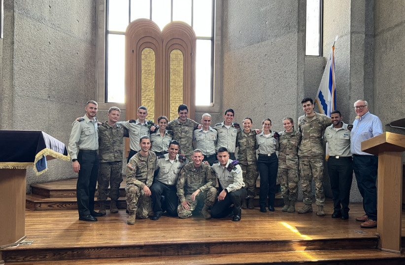  The IDF Officers during their visit at the US Military Academy at West Point (photo credit: BIRTHRIGHT ISRAEL)