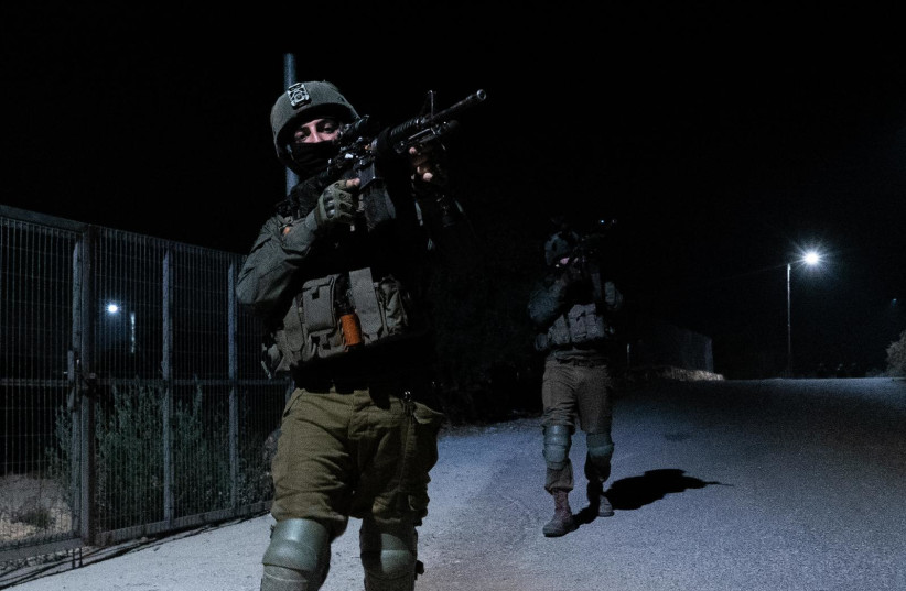  Israeli security forces operating in the West Bank, September 20, 2022.  (photo credit: IDF SPOKESPERSON'S UNIT)