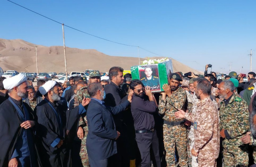  Funeral of IRGC Aerospace Force member Ali Mohammadi (photo credit: DEFA Press)