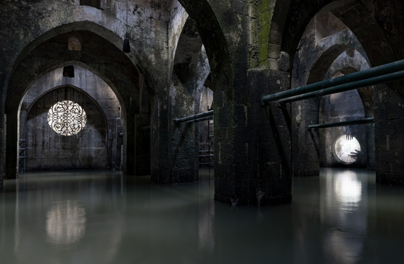  THE EIGHTH-CENTURY Pool of the Arches is a subterranean wonderland.  (photo credit: RON PELED)