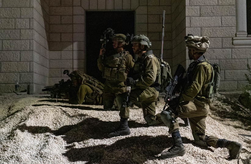  IDF troops operate in the West Bank as part of Operation Break the Wave, September 25, 2022 (photo credit: IDF SPOKESPERSON'S UNIT)