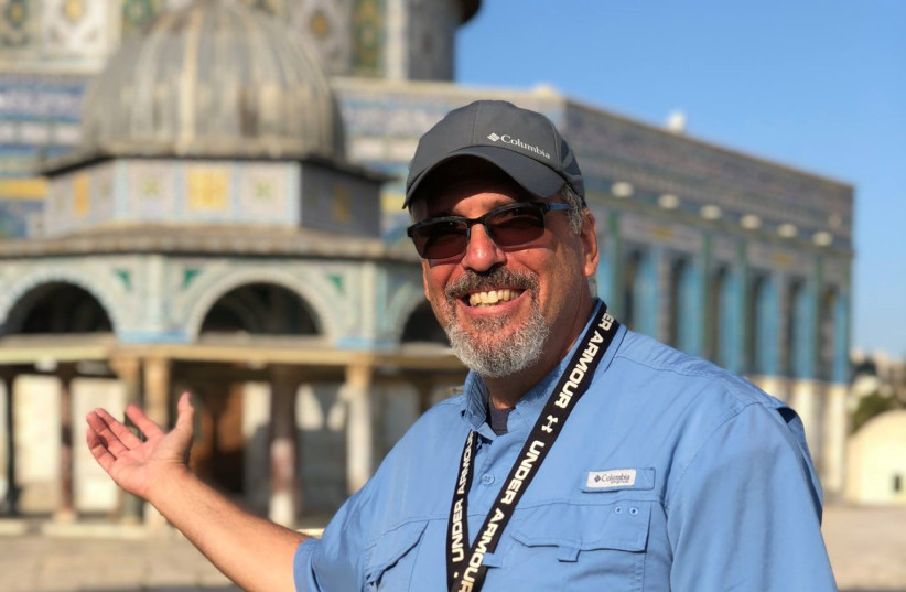  HANOCH YOUNG guiding on the Temple Mount pre-COVID.  (credit: Mike Clayton)