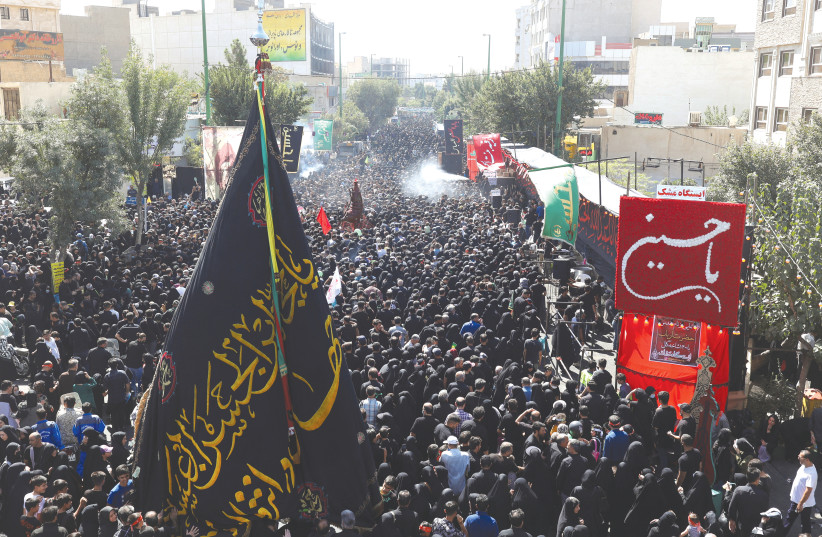  IRANIANS COMMEMORATE Arbaeen in Tehran, earlier this month. (photo credit: MAJID ASGARIPOUR/WANA/REUTERS)