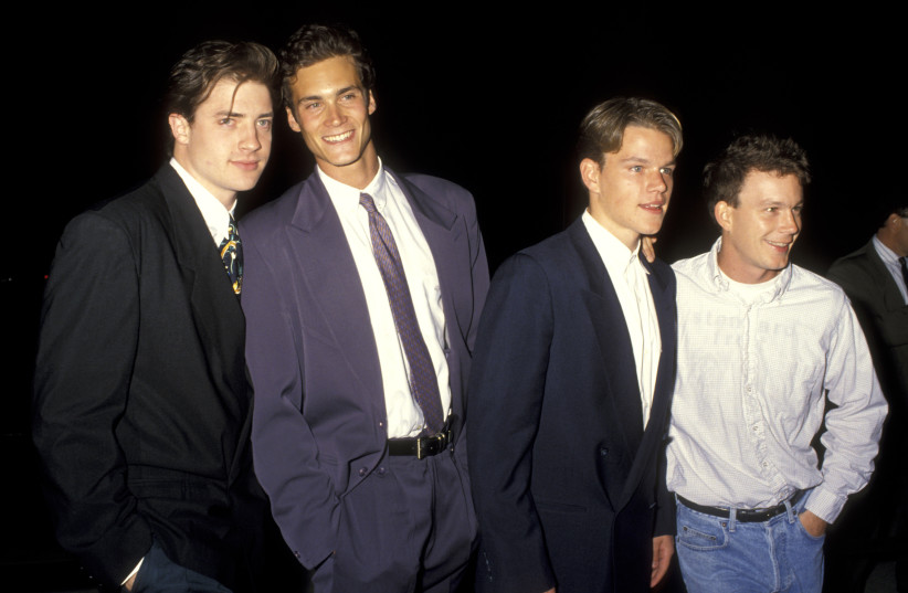 From left: Brendan Fraser, Randall Batinkoff, Matt Damon and Andrew Lowery at the Los Angeles premiere of the film, Sept. 11, 1992.  (photo credit: RON GALELLA LTD/RON GALELLA COLLECTION VIA GETTY IMAGES)