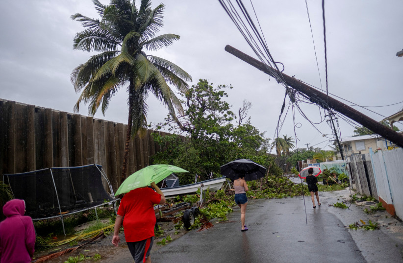  Power lines downed as Hurricane Fiona landfalls in Puerto Rico (credit: REUTERS)