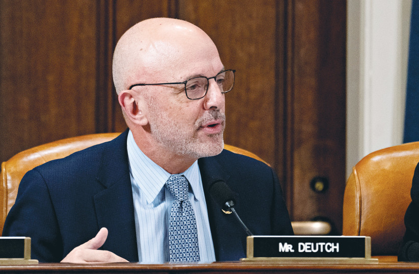  REP. TED Deutch (D-Florida) speaks during a House Judiciary Committee hearing in Washington, 2019.  (photo credit: Andrew Harrer/Reuters)
