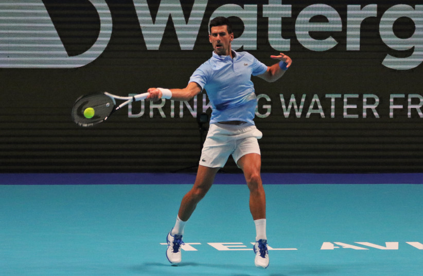  Novak Djokovic booked his place in the final of the Tel Aviv Watergen Open (photo credit: ORI LEWIS)