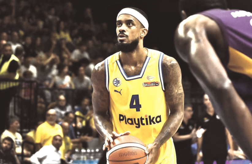 LORENZO BROWN will be a mainstay in Maccabi Tel Aviv’s backcourt this season, with the 32-year-old American-Spanish guard a deft scorer, creator and defender (photo credit: YEHUDA HALICKMAN)