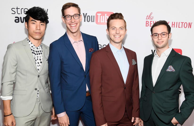  Internet personalities Eugene Lee Yang, Keith Habersberger, Ned Fulmer, and Zach Kornfeld of The Try Guys attend the 6th annual Streamy Awards. (photo credit: Frazer Harrison/Getty Images)