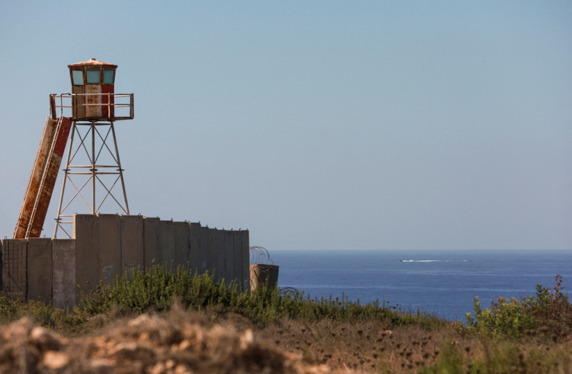  A deserted post for the Lebanese army is seen in Naqoura, near the Lebanese-Israeli border, southern Lebanon, October 6, 2022.  (credit: REUTERS/AZIZ TAHER)