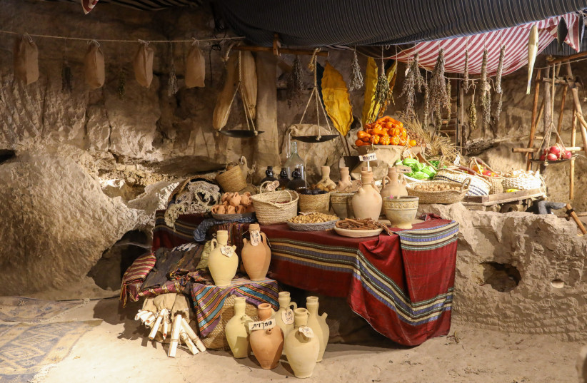  IN AN excavated stall on the road to the Temple, a recreation of goods available to pilgrims. (photo credit: MARC ISRAEL SELLEM)