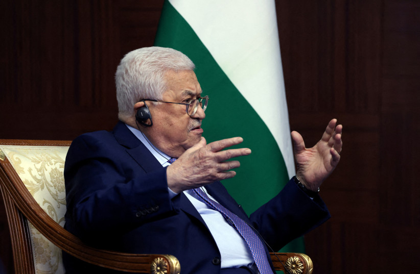  Palestinian Authority head Mahmoud Abbas at the 2022 CICA conference.  (photo credit: REUTERS)