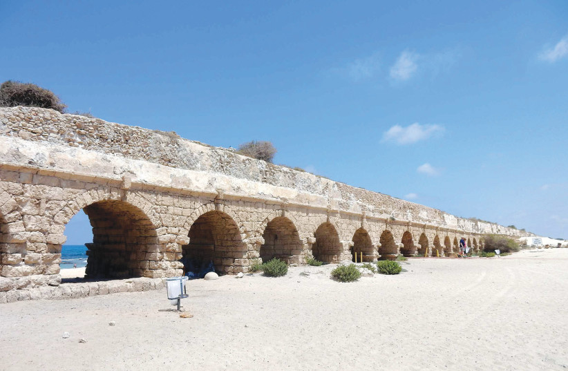  THE AQUEDUCT at Caesarea. (credit: Wikimedia Commons)