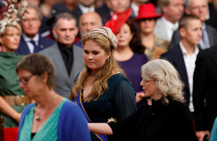  Dutch Crown Princess Amalia attends on the day King Willem-Alexander of the Netherlands gives a speech as the government presents its annual budget, in the Hague, the Netherlands (photo credit: REUTERS)
