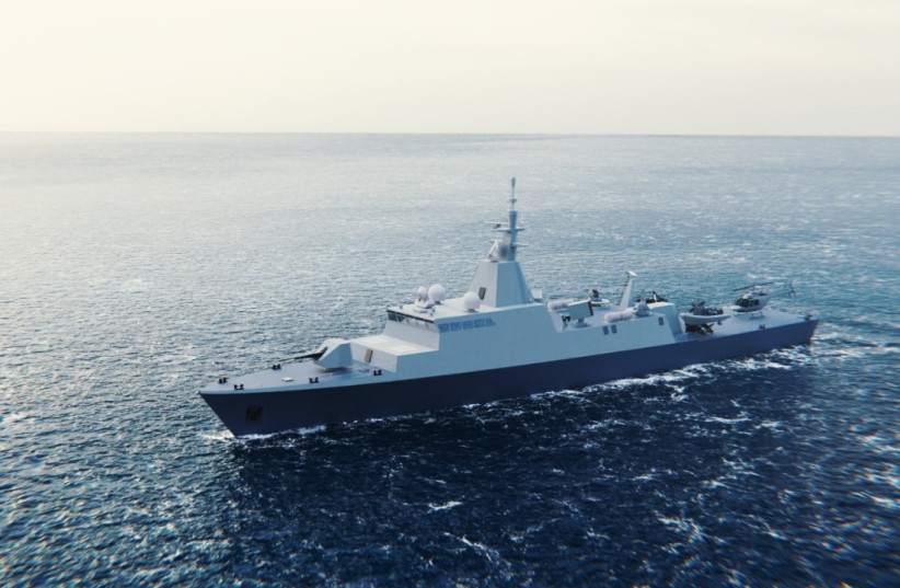  Israel Shipyards unveils new S-80 corvette (credit: ISRAEL SHIPYARDS)