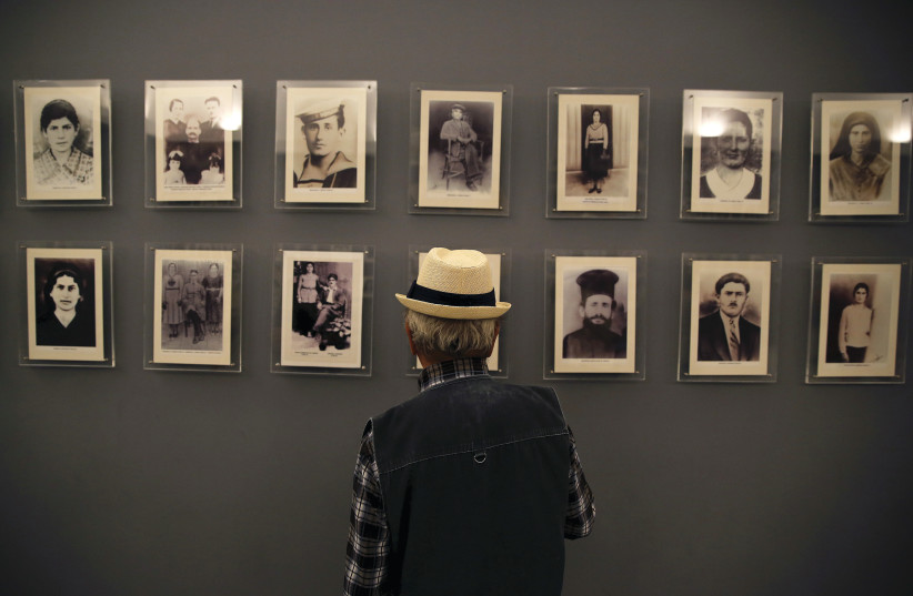  NAZI VICTIMS pictured in central Greece as Athens and Berlin debated in 2015 the question of reparations. The book takes place in Israel when a similar debate takes place within the Jewish state. (photo credit: YANNIS BEHRAKIS/REUTERS)