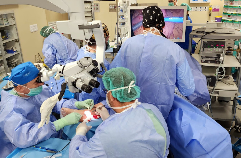  Photo of Rania’s operation. (photo credit: PADEH-PORIYA MEDICAL CENTER)