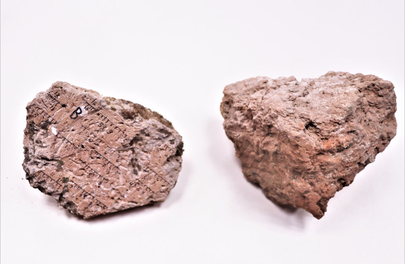  Burnt mud stones. (credit: TEL AVIV UNIVERSITY)