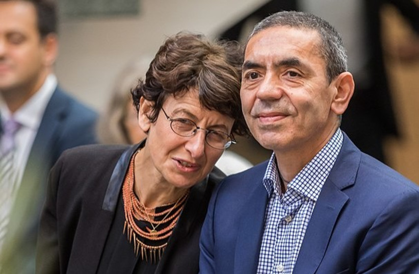 Founders of BioNTech, Dr. Ugur Sahin and Dr. Ozlem Tureci  (photo credit: Wikimedia Commons)