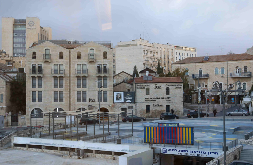  Kikar Hatulot, the square at the heart of the dispute between the city and the museum.  (credit: MARC ISRAEL SELLEM)