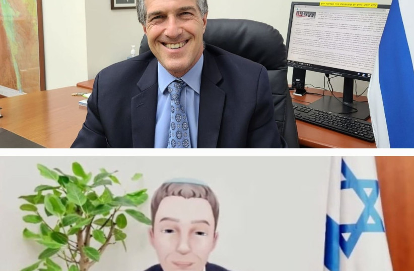 Ambassador Akiva Tor and his avatar in Metaverse (photo credit: AMBASSADOR AKIVA TOR)