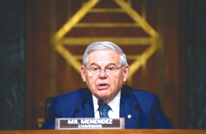 SEN. ROBERT Menendez, chairman of the Senate Foreign Relations Committee, reportedly told Netanyahu that extremist and polarizing individuals like Ben-Gvir could hurt ties between Jerusalem and Washington. (credit: AL DRAGO/REUTERS)