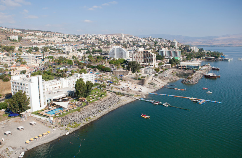  The city of Tiberias on Lake Kinneret (the Sea of Galilee). (credit: ISRAEL TOURISM/WIKIPEDIA)