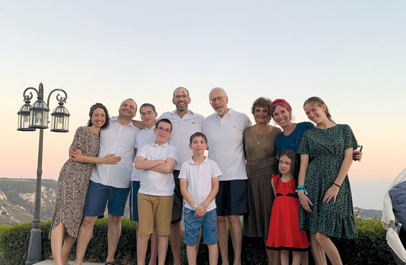  ON HOLIDAY in Cyprus: The writer (3rd from R) with husband Joe, children and grandchildren.  (photo credit: Courtesy Krycer family)