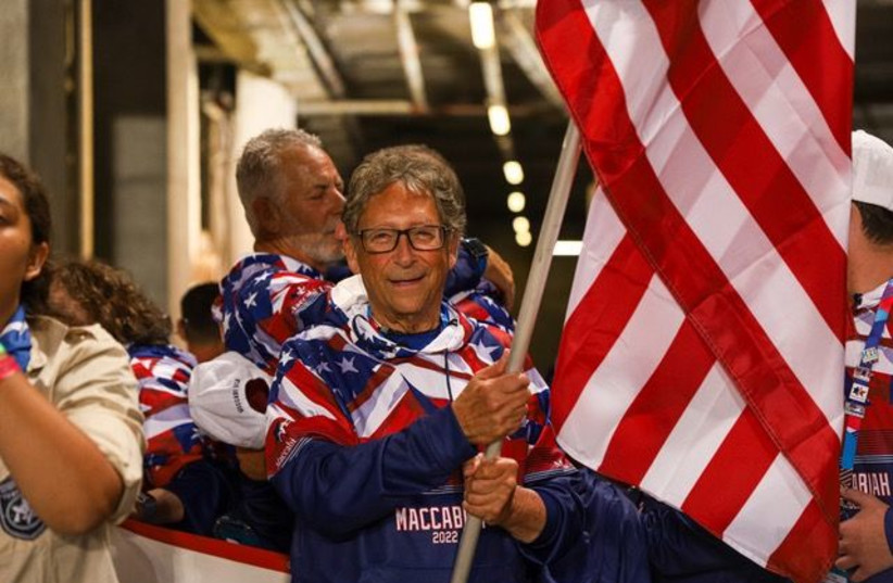 Stuart Weitzman served as the US team's flag bearer. (photo credit: Courtesy Maccabi USA)