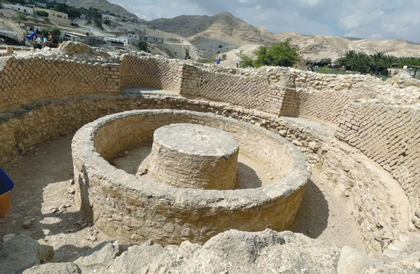  THE WRITERS visit the Hasmonean Palace excavations in Jericho (photo credit: Rookie Billet)