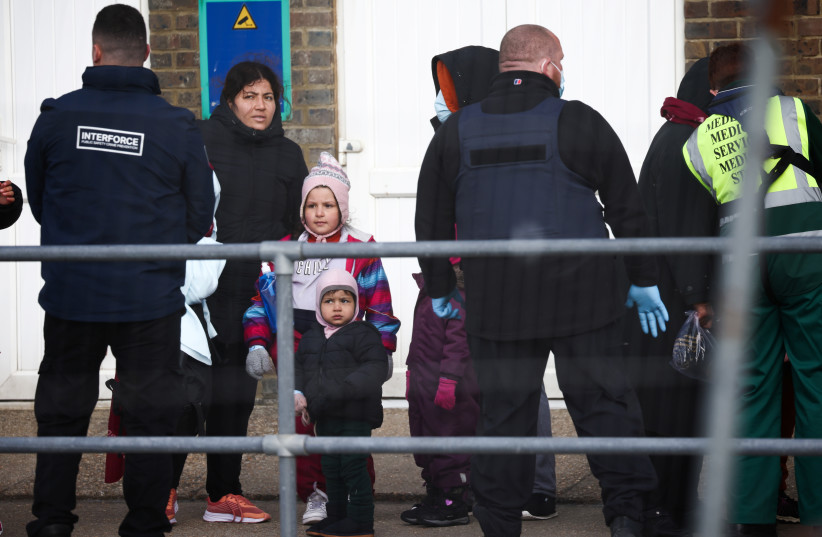 Migrants arrive into Dover Harbour after being rescued while crossing the English Channel (photo credit: REUTERS)