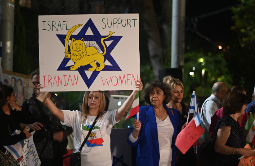  Israeli activists show support for Iranian protesters. (credit: Shanie Roth Photography)