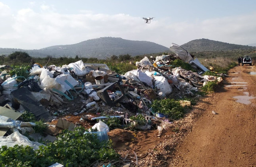  Illegal construction waste dumps (photo credit: ADI MAGER)