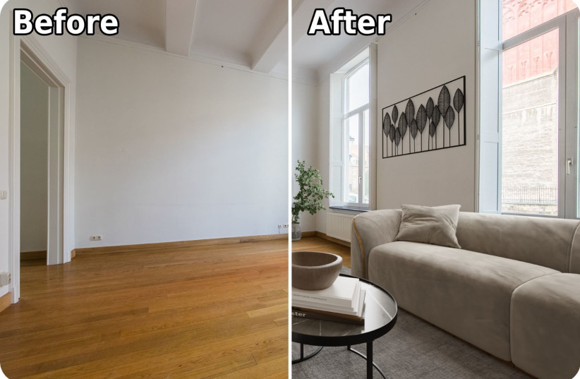  A before-after image of the company's technology at work (photo credit: APPLY DESIGN)