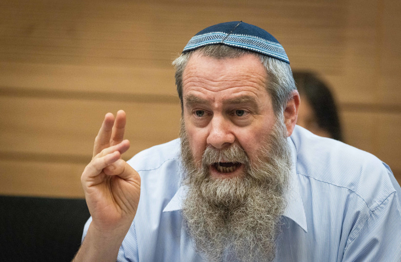 MK Avi Maoz attends an Arrangements Committee meeting at the Knesset, the Israeli parliament in Jerusalem, on June 21, 2021 (credit: YONATAN SINDEL/FLASH90)