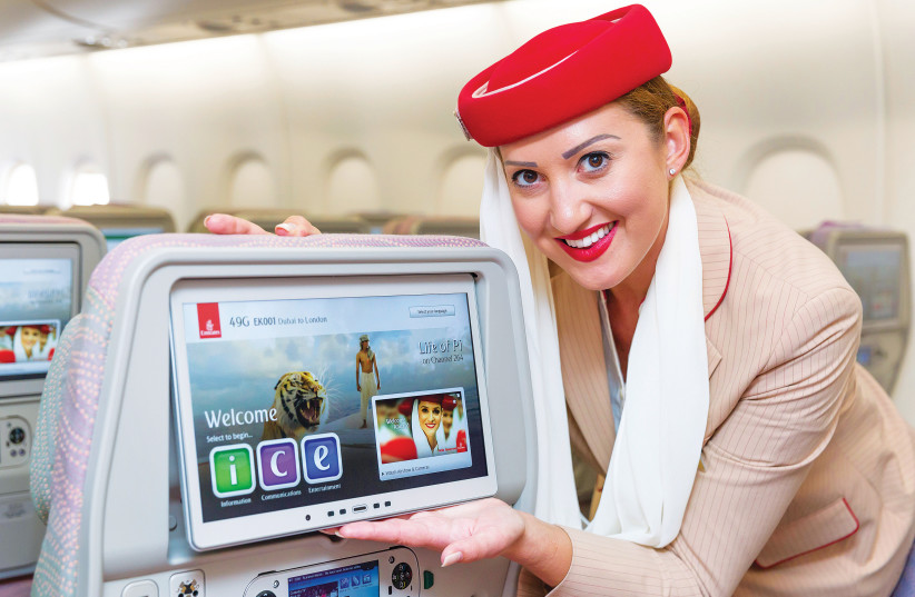  THE UAE’S flag carrier Emirates offers everything from delectable kosher fare to an innovative in-flight entertainment system (credit: Emirates Airlines PR)