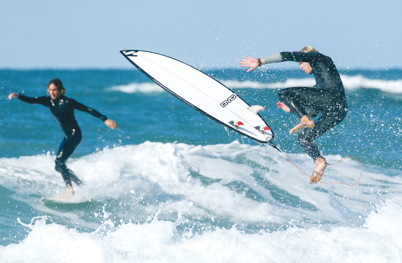  FOR OVER nine years, ‘HaGal Sheli’ has mentored youth from across Israeli society utilizing surfing as an educational tool (photo credit: FLASH90)